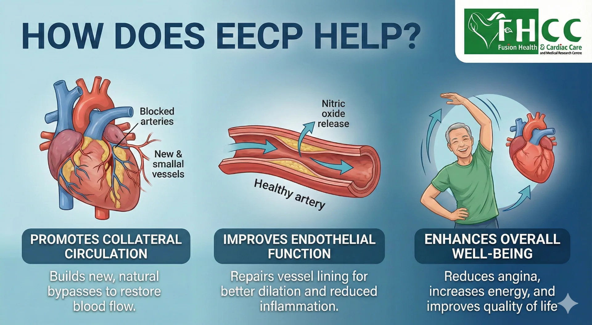 How EECP works – mechanism diagram